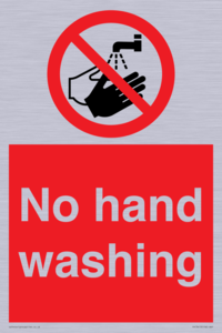 No hand washing